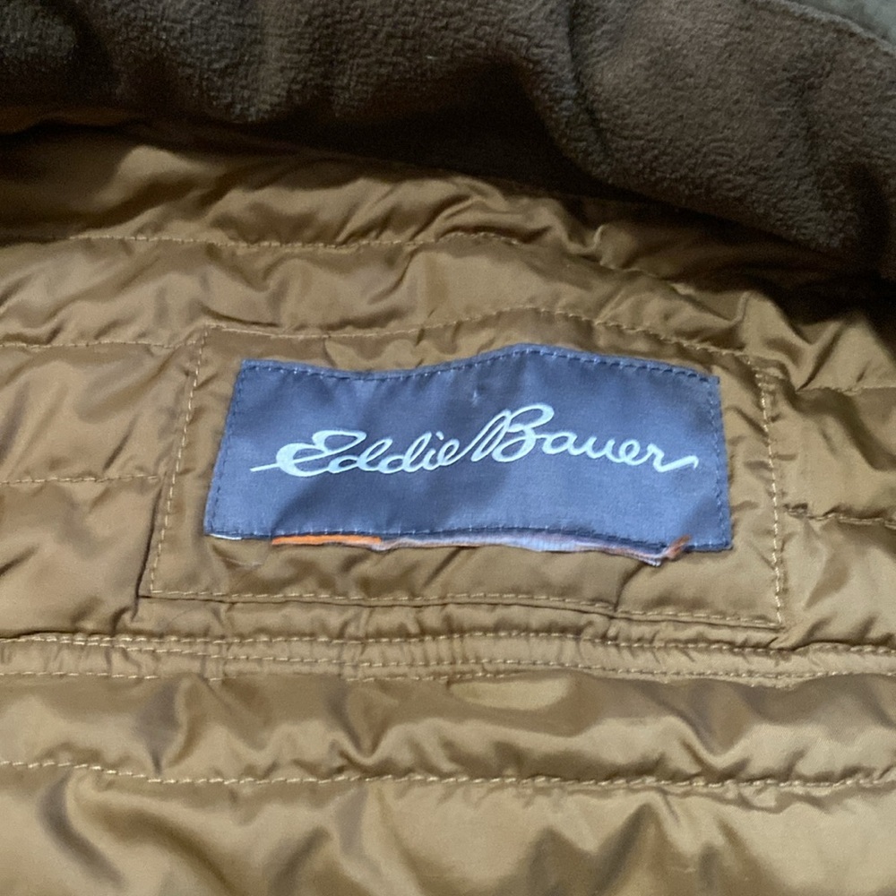 Women's Eddie Bauer Stormdown 700 Olive Quilted Vest - Picture 13 of 15